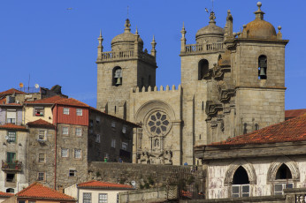 Картинка porto+cathedral города порту+ португалия porto cathedral