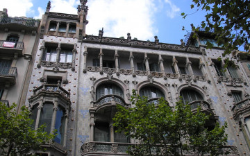 Картинка barcelona города барселона испания здание балконы
