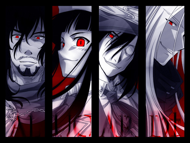 Обои картинки фото аниме, hellsing, alucard, vampire, вампир, дракула
