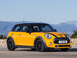 обоя автомобили, mini, желтый, 2014г, f56, uk-spec, cooper, s