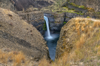 Картинка природа водопады водопад обрыв река каньон горы