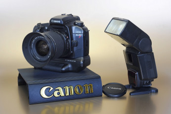 обоя canon eos elan 7, бренды, canon, вспышка, фотокамера