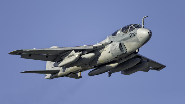 Обои картинки фото grumman ea-6b prowler, авиация, боевые самолёты, штурмовик