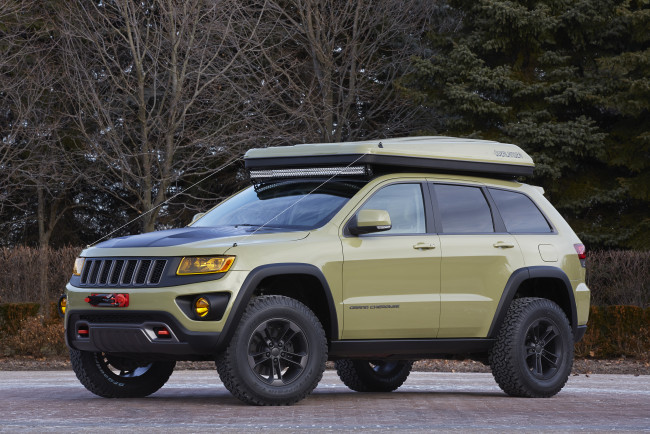 Обои картинки фото автомобили, jeep, overlander, cherokee, grand, 2015г, wk2, concept