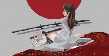 Картинка аниме оружие +техника +технологии меч девушка baka mh6516620 pixiv fantasia