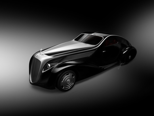 Обои картинки фото rolls-royce jonckheere concept 2012, автомобили, 3д, jonckheere, чёрный, rolls-royce, черно-белая, фотография, 2012, concept