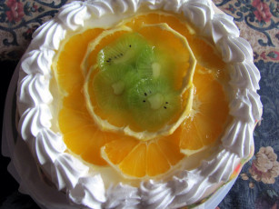 Картинка еда торты киви апельсин крем