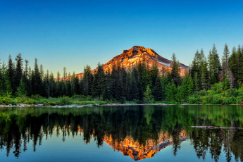 Картинка природа реки озера сосновый лес и гора отражаются в воде йосемитский национальный парк калифорния
