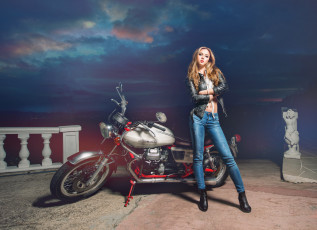 обоя мотоциклы, мото с девушкой, красивая, девушка