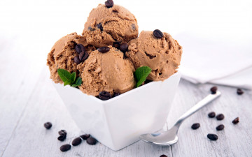 Картинка еда мороженое +десерты кофейное зерна лакомство