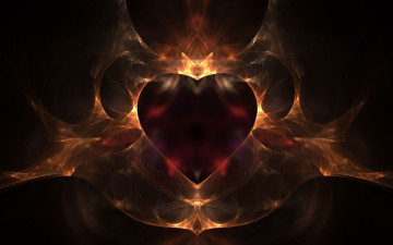 Картинка 3д+графика абстракция+ abstract сердце