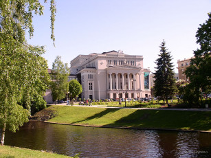 Картинка рига оперный театр города латвия