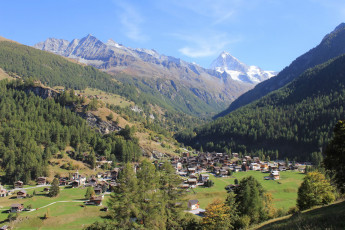 Картинка швейцария альпы природа пейзажи горы деревня