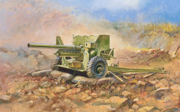 обоя рисованные, армия, пушка, mk-ii, 6, фунтовая, 57-мм