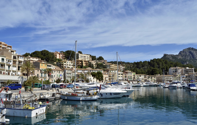 Обои картинки фото port, de, soller, mallorca, balearic, islands, spain, корабли, порты, причалы, испания, балеарские, острова, майорка, порт, де, сольер