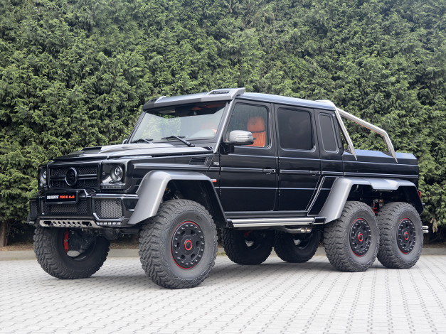 Обои картинки фото автомобили, brabus, темный, 2013, w463, g, 63, amg, 6x6, mercedes-benz