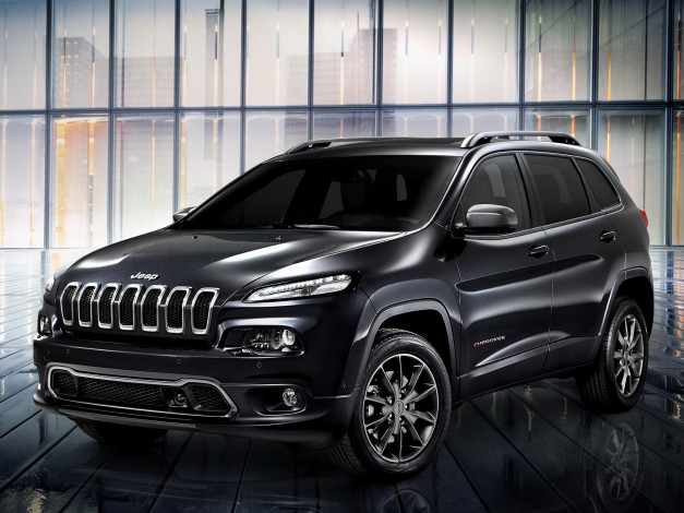 Обои картинки фото автомобили, jeep, темный, 2014г, kl, concept, urbane, cherokee