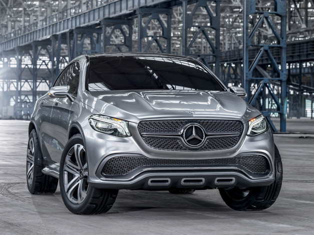 Обои картинки фото автомобили, mercedes-benz, серый, concept, coupе, suv, 2014