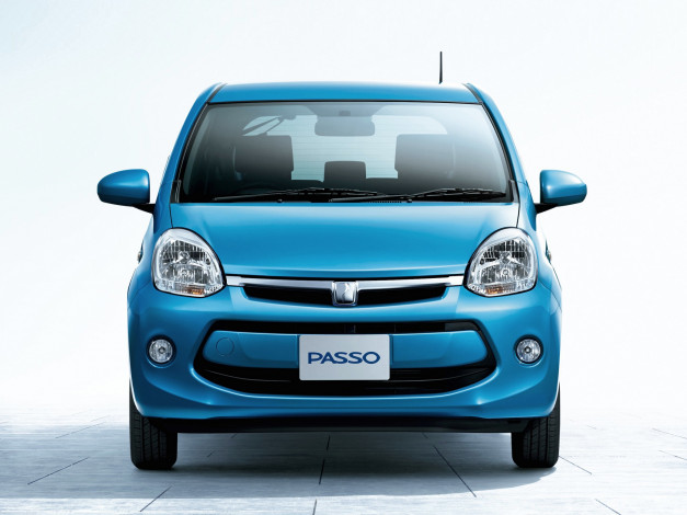 Обои картинки фото автомобили, toyota, синий, 2014г, passo, g