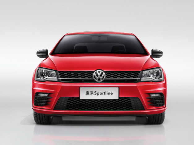 Обои картинки фото автомобили, volkswagen, sportline, bora, красный, 2014