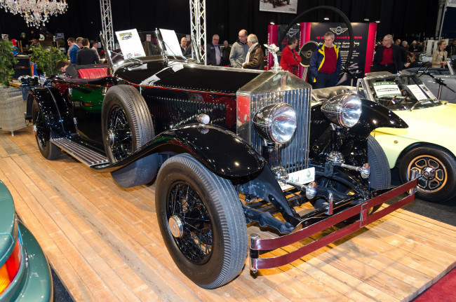 Обои картинки фото rolls royce phantom i 1928 rebodied in henley roadster style, автомобили, выставки и уличные фото, ретро, история, автошоу, выставка