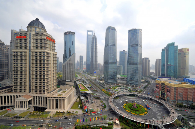 Обои картинки фото города, шанхай , китай, небоскребы