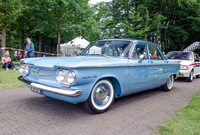 Обои картинки фото chevrolet corvair 769 a 1960, автомобили, выставки и уличные фото, история, автошоу, ретро, выставка