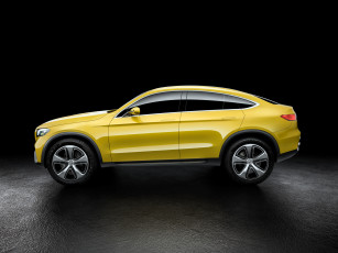 обоя автомобили, mercedes-benz, glc, concept, желтый, 2015г, coupе