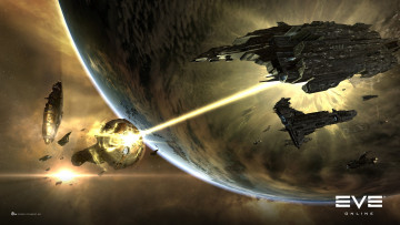 Картинка видео+игры eve+online полет вселенная космические корабли