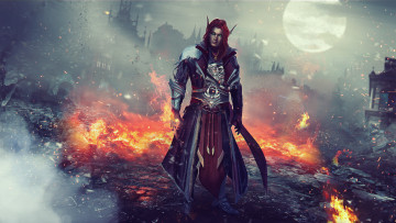 Картинка видео+игры world+of+warcraft warcraft рыжий руины огонь маг эльф world of wow мужчина