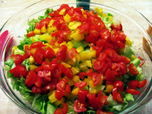 Картинка еда салаты +закуски перец помидоры овощи салат