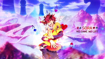 обоя аниме, no game no life, фон, взгляд, парень