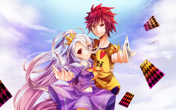 обоя аниме, no game no life, фон, девушка, взгляд