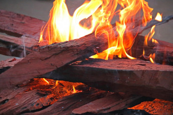 Картинка природа огонь дрова пламя