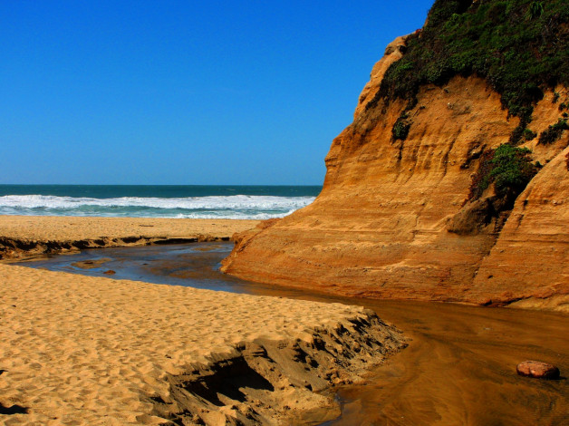 Обои картинки фото природа, побережье, песок, скалы