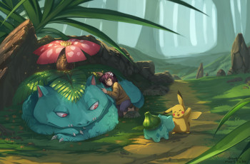 Картинка видео+игры ---другое bulbasaur pikachu venusaur