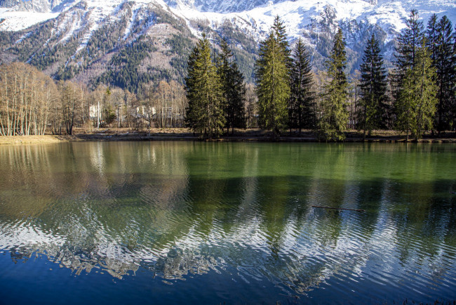 Обои картинки фото природа, реки, озера, горы, лес, отражение