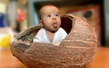 Картинка разное люди ребенок язык кокос