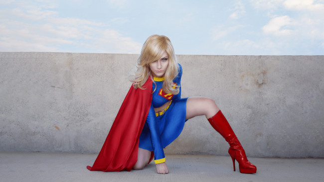 Обои картинки фото девушки, jennifer van damsel, supergirl, jennifer, van, damsel