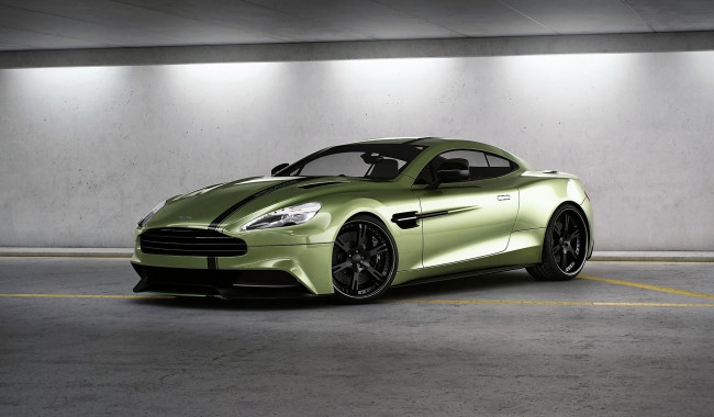 Обои картинки фото aston martin vanquish, автомобили, aston martin, зеленый