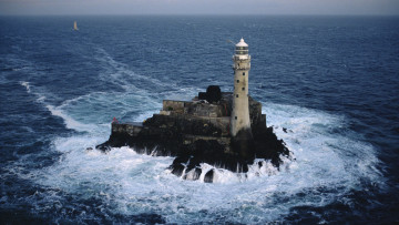 Картинка природа маяки маяк корабль остров камни скалы