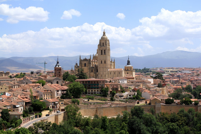 Обои картинки фото города, панорамы, сеговия, испания
