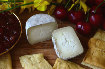 Картинка еда сырные+изделия сыр вишни цветы