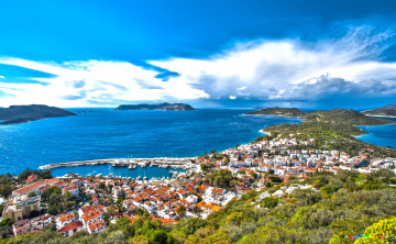 Картинка kalkan +turkey города -+панорамы турция побережье