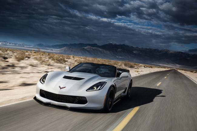 Обои картинки фото автомобили, corvette, z06, chevrolet, 2015г, convertible