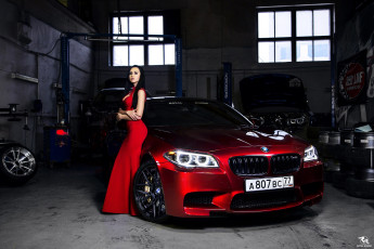 Картинка bmw+girl+8 автомобили -авто+с+девушками girl красный bmw