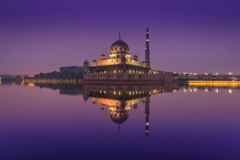 обоя города, - мечети,  медресе, малайзия, куала-лумпур, путраджайская, мечеть