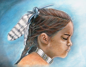 Картинка рисованное дети девочка фон тату перо