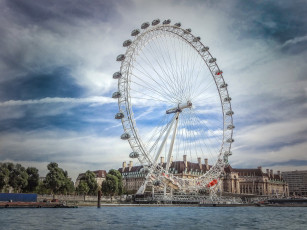 Картинка london+eye города лондон+ великобритания простор