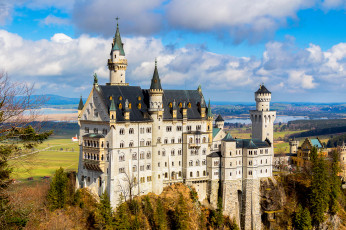 обоя neuschwanstein castle, города, замок нойшванштайн , германия, простор